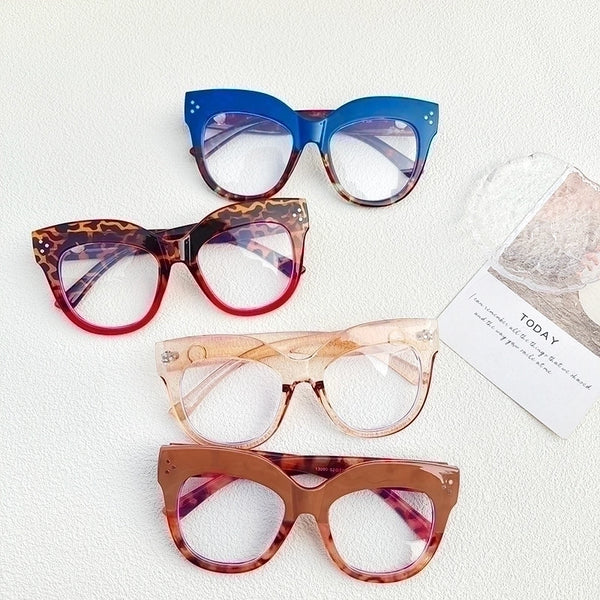 IG Style Solid Color Pc Resin Cat Eye Full Frame Optical Glasses