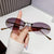 IG Style Streetwear Solid Color Pc Oval Frame Frameless Women's Sunglasses