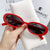 IG Style Streetwear Solid Color Pc Oval Frame Full Frame Women's Sunglasses