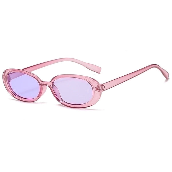 IG Style Streetwear Solid Color Pc Oval Frame Full Frame Women's Sunglasses