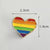 INS Style Pin Letter Rainbow Heart Shape Metal Enamel Plating Unisex Brooches