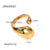 Ig Style Asymmetrical Stainless Steel Plating 18k Gold Plated Open Rings