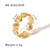 Ig Style Basic Simple Style Four Leaf Clover Heart Shape Flower Stainless Steel Plating 18k Gold Plated Open Rings