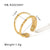 Ig Style Basic Simple Style Four Leaf Clover Heart Shape Flower Stainless Steel Plating 18k Gold Plated Open Rings