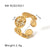 Ig Style Basic Simple Style Four Leaf Clover Heart Shape Flower Stainless Steel Plating 18k Gold Plated Open Rings