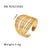 Ig Style Basic Simple Style Tree Symbol Lingge Stainless Steel Plating 18k Gold Plated Open Rings