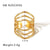 Ig Style Basic Simple Style Tree Symbol Lingge Stainless Steel Plating 18k Gold Plated Open Rings