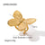 Ig Style Butterfly Stainless Steel 18k Gold Plated Open Ring In Bulk