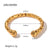 Ig Style C Shape Stainless Steel Plating 18k Gold Plated Cuff Bracelets