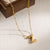 Ig Style Casual Classic Style Letter Stainless Steel Solid Color 18k Gold Plated Pendant Necklace