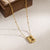 Ig Style Casual Classic Style Letter Stainless Steel Solid Color 18k Gold Plated Pendant Necklace