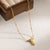 Ig Style Casual Classic Style Letter Stainless Steel Solid Color 18k Gold Plated Pendant Necklace