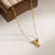 Ig Style Casual Classic Style Letter Stainless Steel Solid Color 18k Gold Plated Pendant Necklace