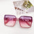 Ig Style Casual Vacation Solid Color Pc Resin Square Full Frame Women's Sunglasses