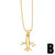 Ig Style Cool Style Airplane Copper 18k Gold Plated Zircon Pendant Necklace In Bulk