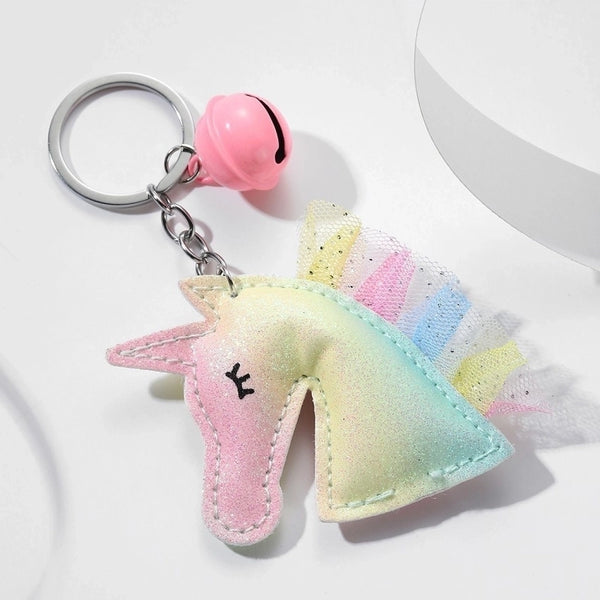 Ig Style Cute  Bell Pu Leather Metal Bag Pendant Keychain