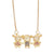 Ig Style Cute Human Stainless Steel Copper Plating Inlay Zircon 18k Gold Plated Pendant Necklace