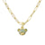 Ig Style Cute Little Bear Copper Gold Plated Zircon Pendant Necklace In Bulk