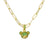 Ig Style Cute Little Bear Copper Gold Plated Zircon Pendant Necklace In Bulk