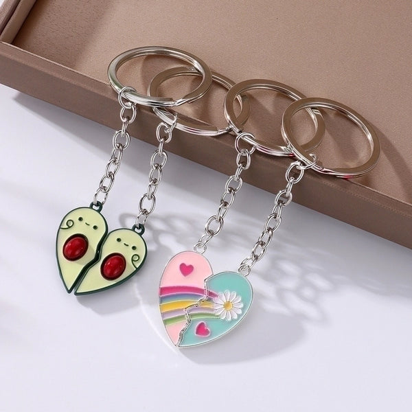 Ig Style Devil's Eye Fruit Heart Shape Alloy Enamel Bag Pendant Keychain