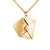 Ig Style Envelope Stainless Steel Plating 18k Gold Plated Pendant Necklace