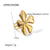 Ig Style Flower Stainless Steel Plating Inlay Rhinestones 18k Gold Plated Rings