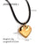 Ig Style Heart Shape Stainless Steel Plating 18k Gold Plated Pendant Necklace