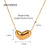 Ig Style Heart Shape Stainless Steel Plating 18k Gold Plated Pendant Necklace