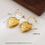 Ig Style Heart Shape Stainless Steel Plating Inlay Zircon 18k Gold Plated Earrings Necklace