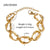 Ig Style Irregular Oval Stainless Steel Plating 18k Gold Plated Bracelets Necklace