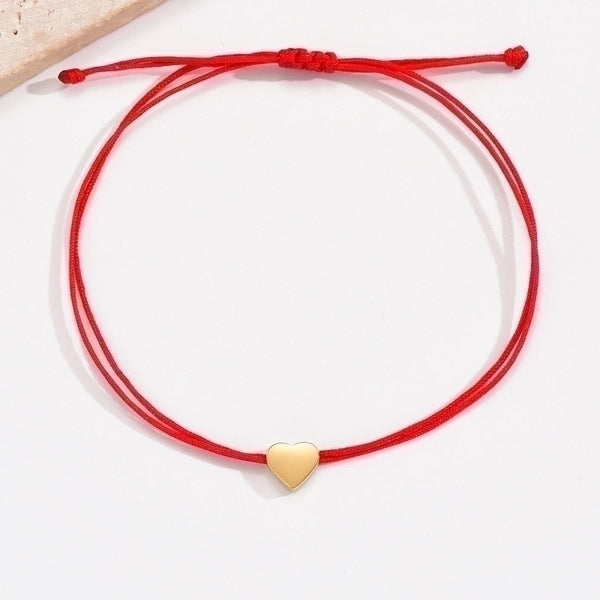 Ig Style Modern Style Classic Style Heart Shape Stainless Steel Plating Braid Gold Plated Bracelets