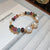 Ig Style Modern Style Round Flower Freshwater Pearl Metal Beaded Plating Inlay Rhinestones Bracelets