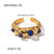 Ig Style Pearl Stainless Steel Plating 18k Gold Plated Open Rings