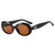 Ig Style Retro Solid Color Leopard Pc Oval Frame Full Frame Glasses