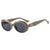 Ig Style Retro Solid Color Leopard Pc Oval Frame Full Frame Glasses