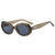 Ig Style Retro Solid Color Leopard Pc Oval Frame Full Frame Glasses