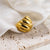 IG Style Minimalist Geometric 304 Stainless Steel 18K Gold Plated Plating Stainless Steel Rings