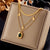 Ig Style Simple Style Geometric Titanium Steel Plating Inlay Artificial Pearls Rhinestones Shell Necklace