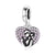 Ig Style Simple Style Heart Shape Footprint Flower Sterling Silver Inlay Zircon Jewelry Accessories