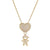 Ig Style Simple Style Human Heart Shape Copper Gold Plated Zircon Pendant Necklace In Bulk