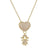 Ig Style Simple Style Human Heart Shape Copper Gold Plated Zircon Pendant Necklace In Bulk