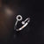 Ig Style Simple Style Letter Copper Plating Inlay Zircon Open Ring