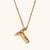 Ig Style Simple Style Letter Stainless Steel Plating 18k Gold Plated Pendant Necklace