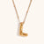 Ig Style Simple Style Letter Stainless Steel Plating 18k Gold Plated Pendant Necklace