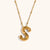 Ig Style Simple Style Letter Stainless Steel Plating 18k Gold Plated Pendant Necklace