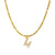 Ig Style Simple Style Letter Stainless Steel Plating Inlay Zircon 18k Gold Plated Pendant Necklace