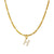 Ig Style Simple Style Letter Stainless Steel Plating Inlay Zircon 18k Gold Plated Pendant Necklace