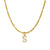 Ig Style Simple Style Letter Stainless Steel Plating Inlay Zircon 18k Gold Plated Pendant Necklace