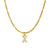 Ig Style Simple Style Letter Stainless Steel Plating Inlay Zircon 18k Gold Plated Pendant Necklace