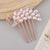 Ig Style Simple Style Peacock Flower Alloy Plating Inlay Rhinestones Pearl Hair Combs